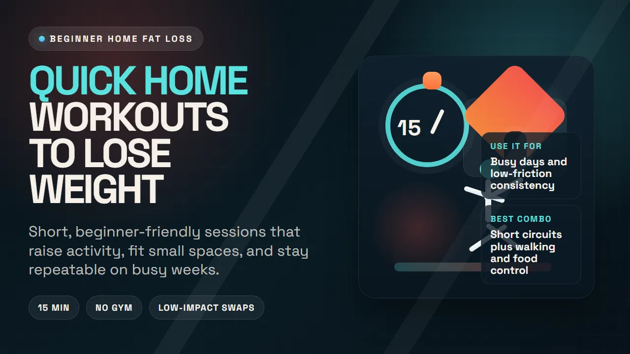 Quick Home Workouts to Lose Weight for Beginners Without Turning Every Session Into Punishment